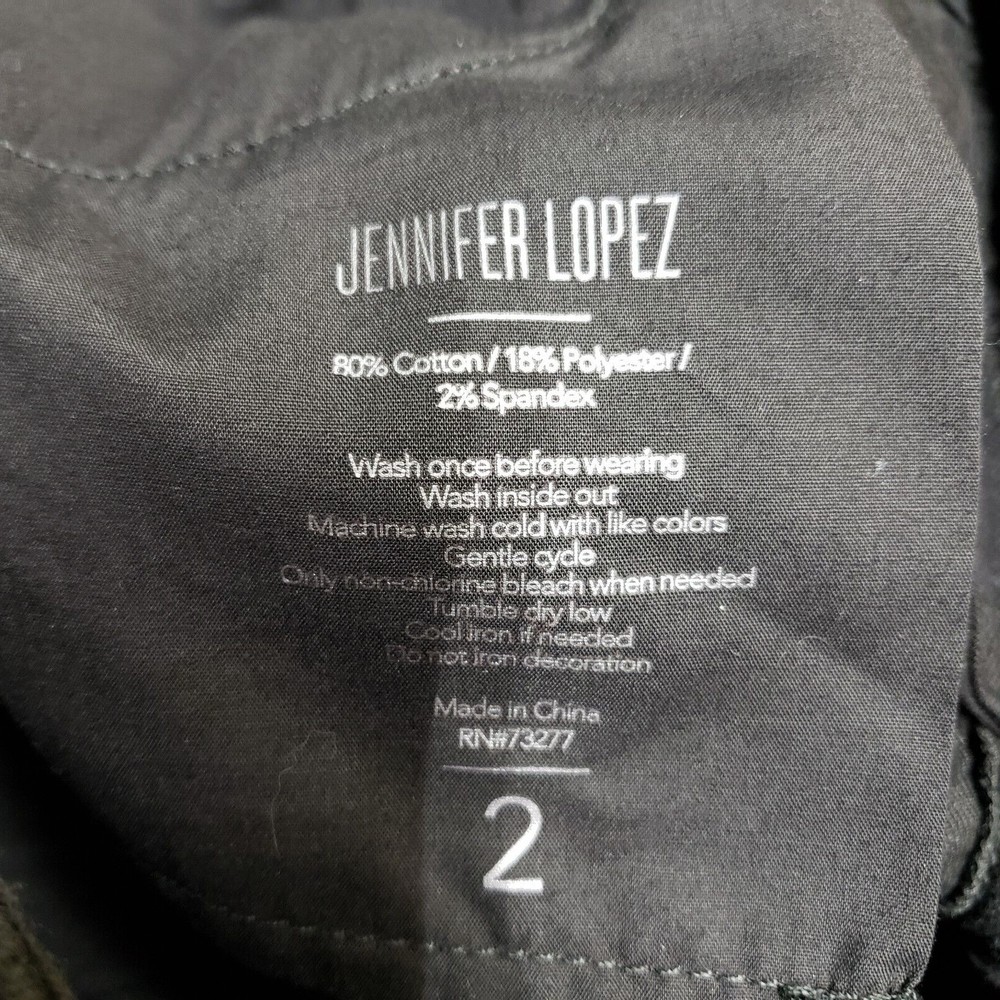 Jennifer Lopez NEW Mid Calf Jeans Size 2 Slim Kick‎ Flare Mid Rise 28x24.5 Onyx - Picture 6 of 9